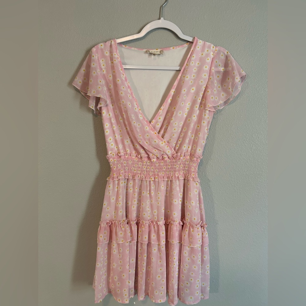 altered state pink sunflower sun dress